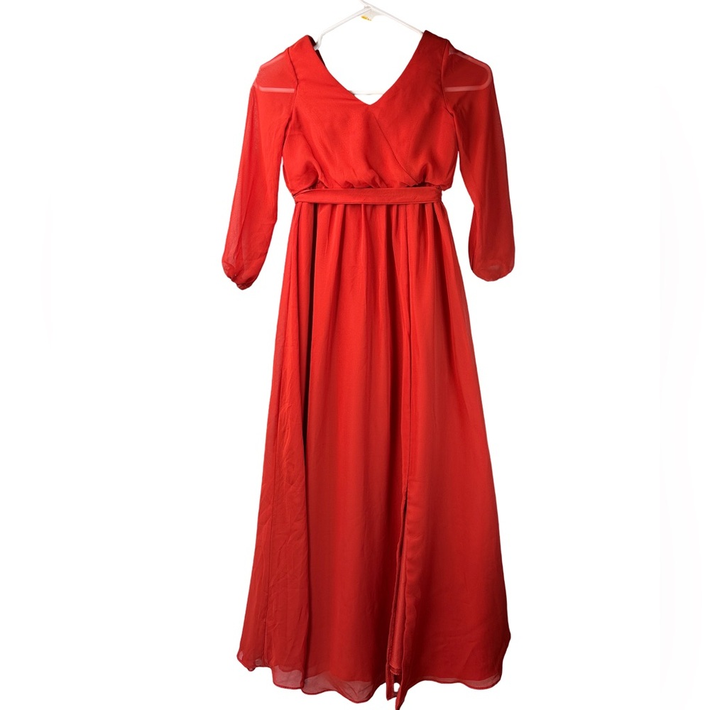 Azazie Angelica Rust Formal Kids Dress Girl Size 6 - Picture 5 of 7